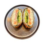 GRILLED SALMON SUSHI BURGER