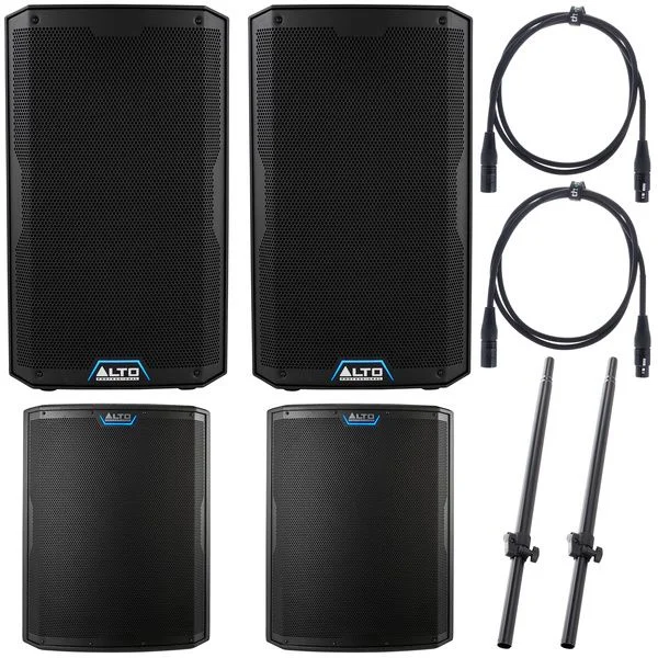 Alto TS412 speakers and TS18S subwoofers PA system
