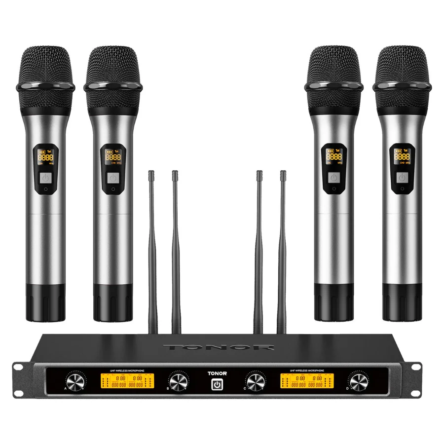 Tonor TW-840 wireless microphone system with 4 handheld microphones